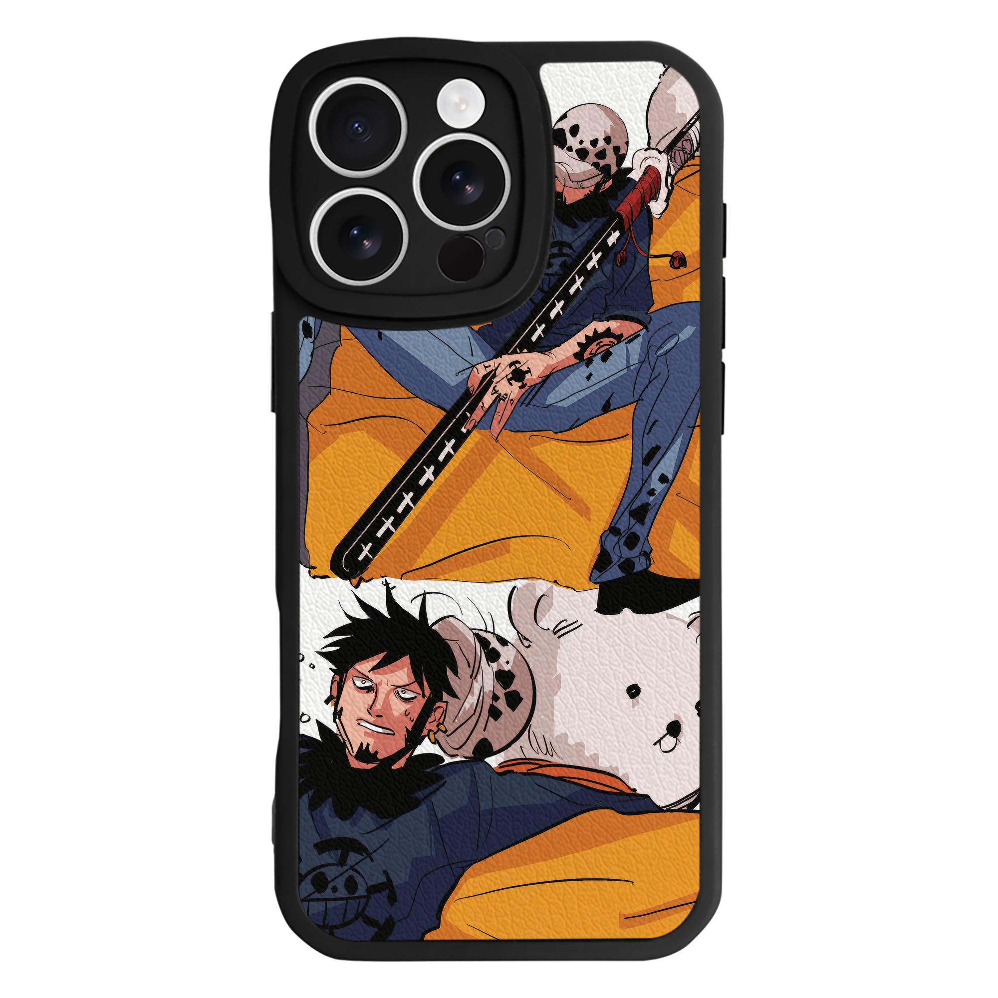 （画像用） ワンピース ONE PIECE 【iPhone 16シリーズ対応】シリコンスマホケース（レザー調） 材質：シリコン
